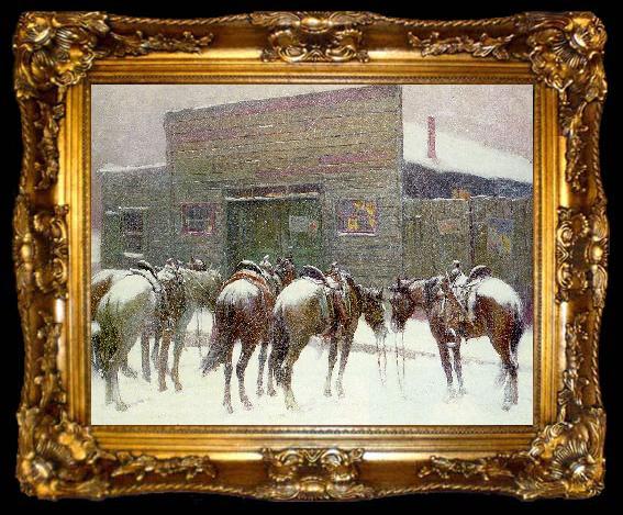 framed  Berninghaus, Oscar Edmund The Faithful Ponies, ta009-2